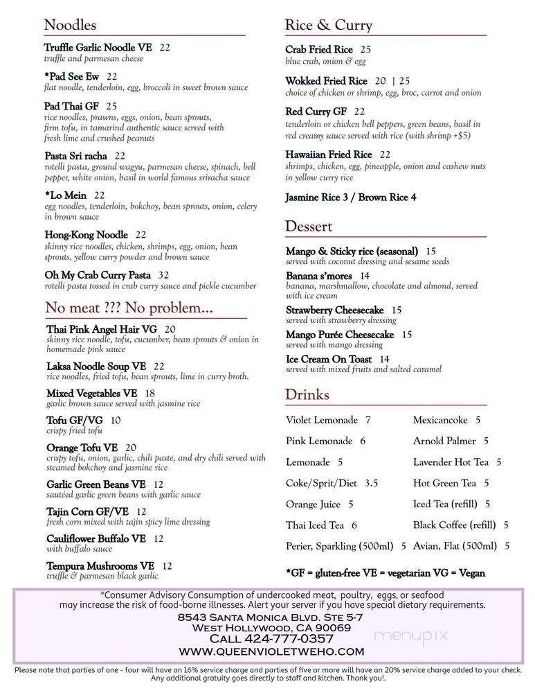 Menu page 1