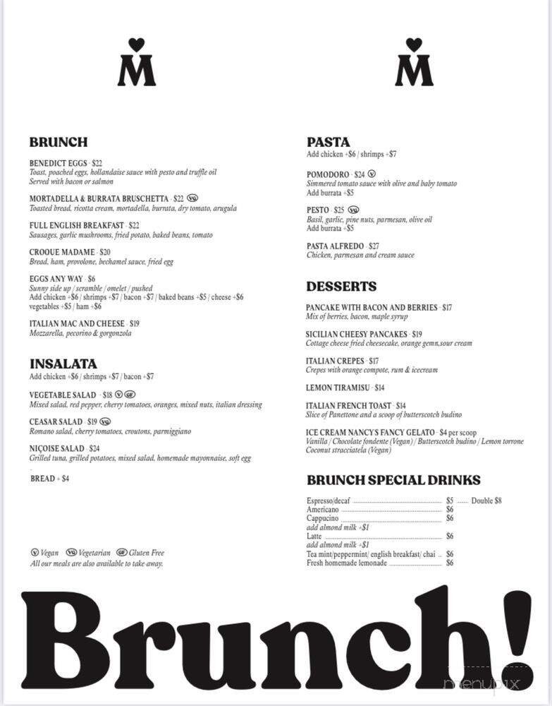 Menu page 1