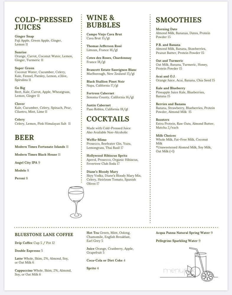 Menu page 1