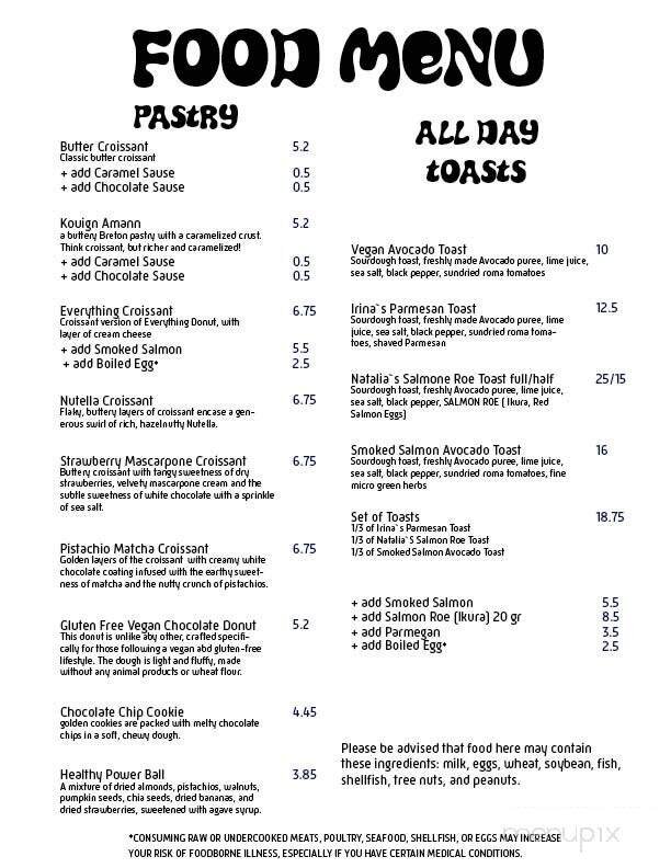 Menu page 2