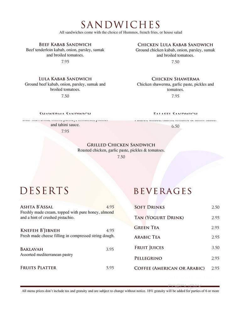 Menu page 7