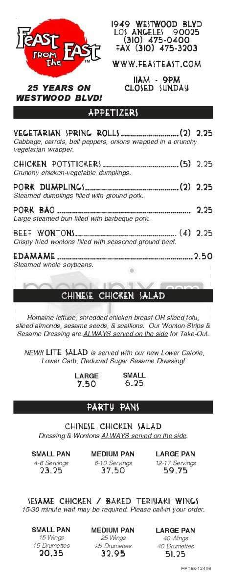 Menu page 1
