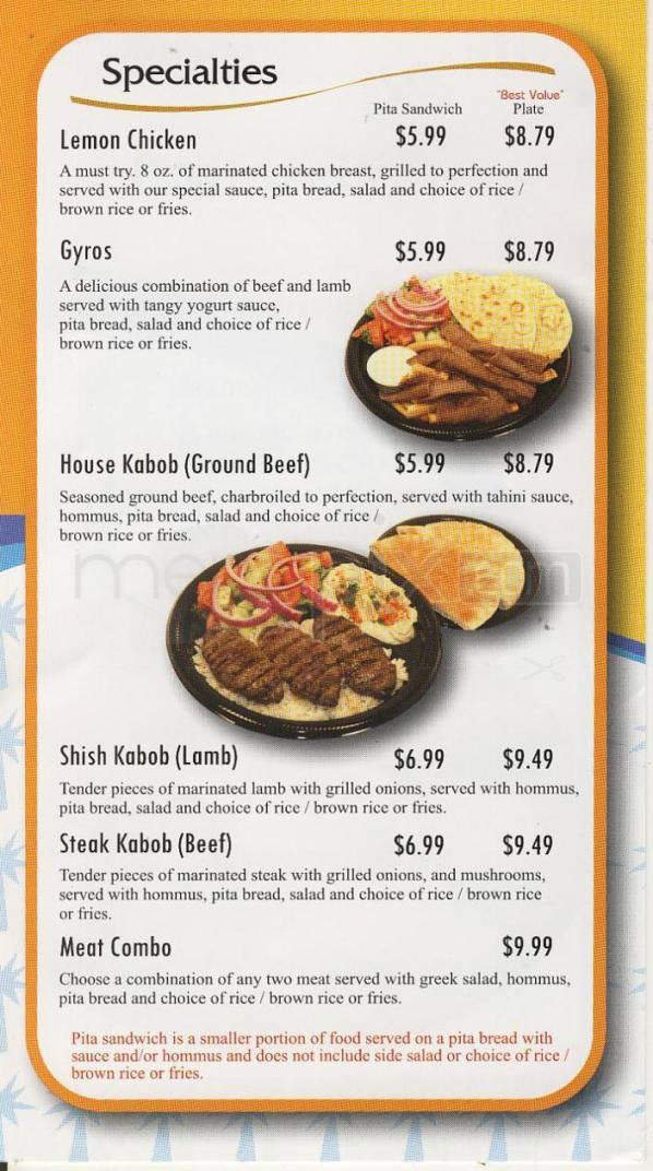 Menu page 2