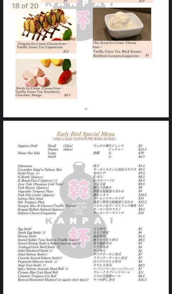 Menu page 1