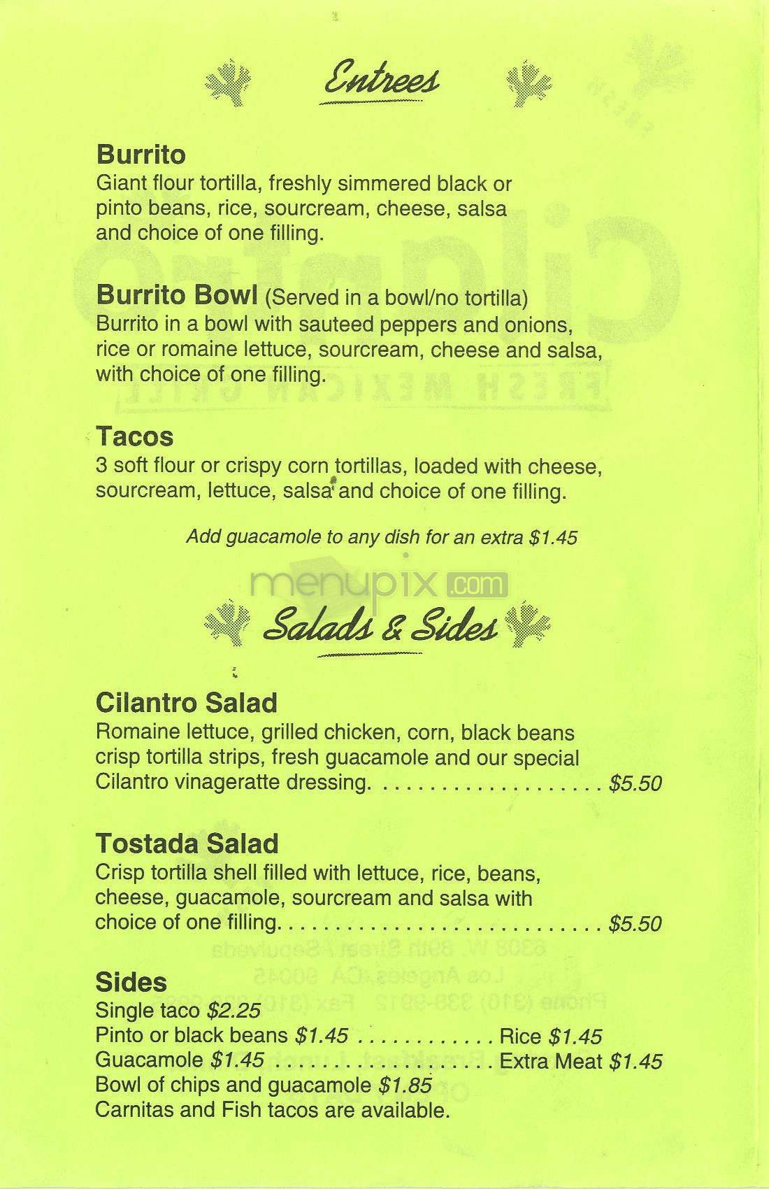 Menu page 2