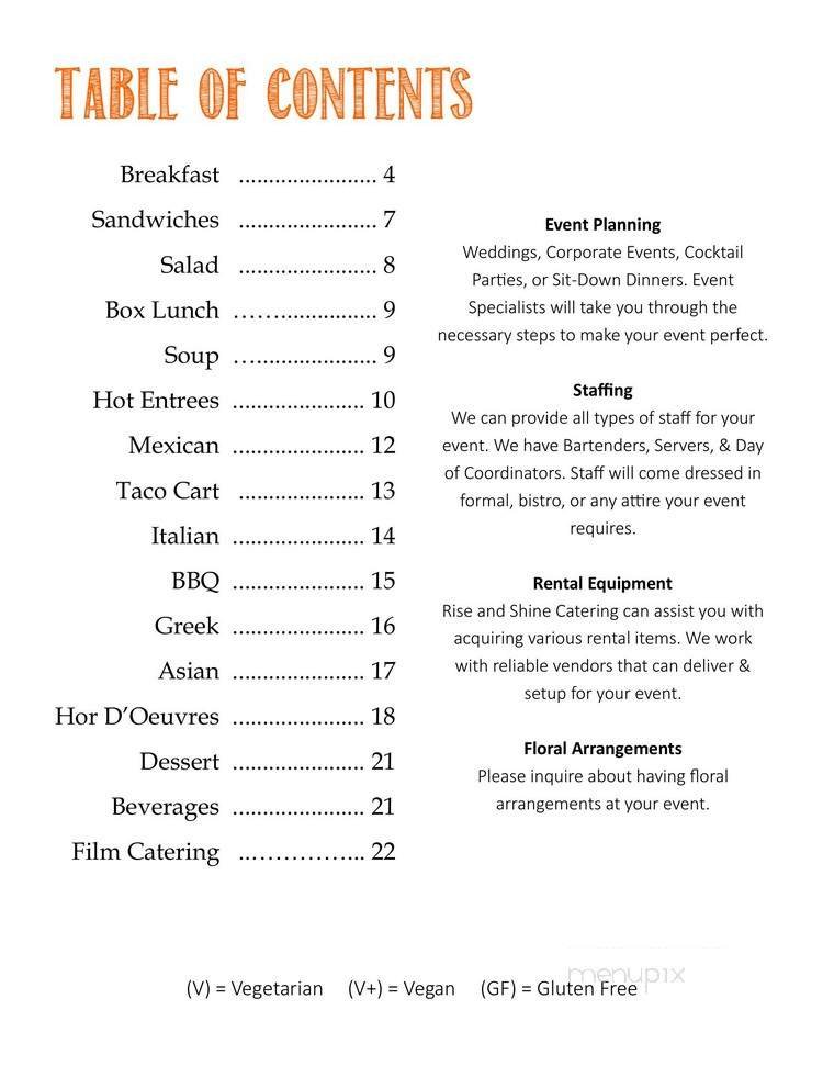 Menu page 2