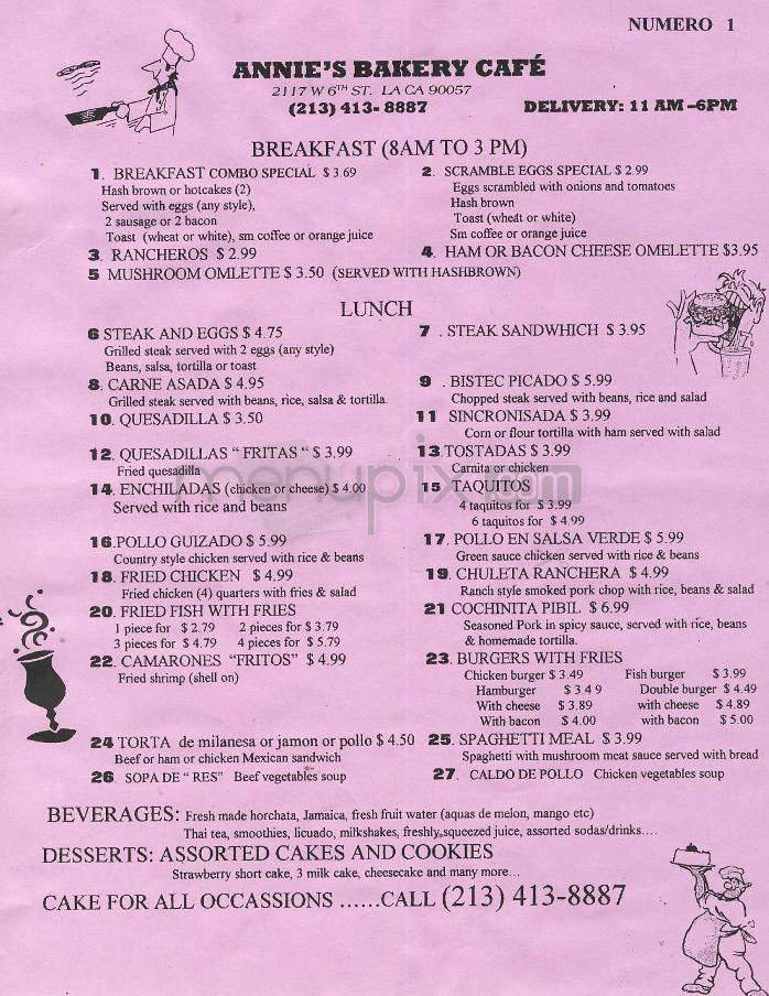 Menu page 1
