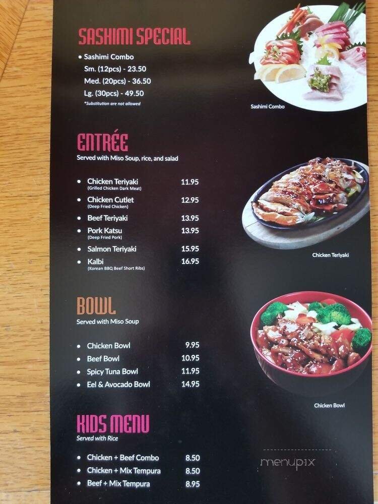 Menu page 1
