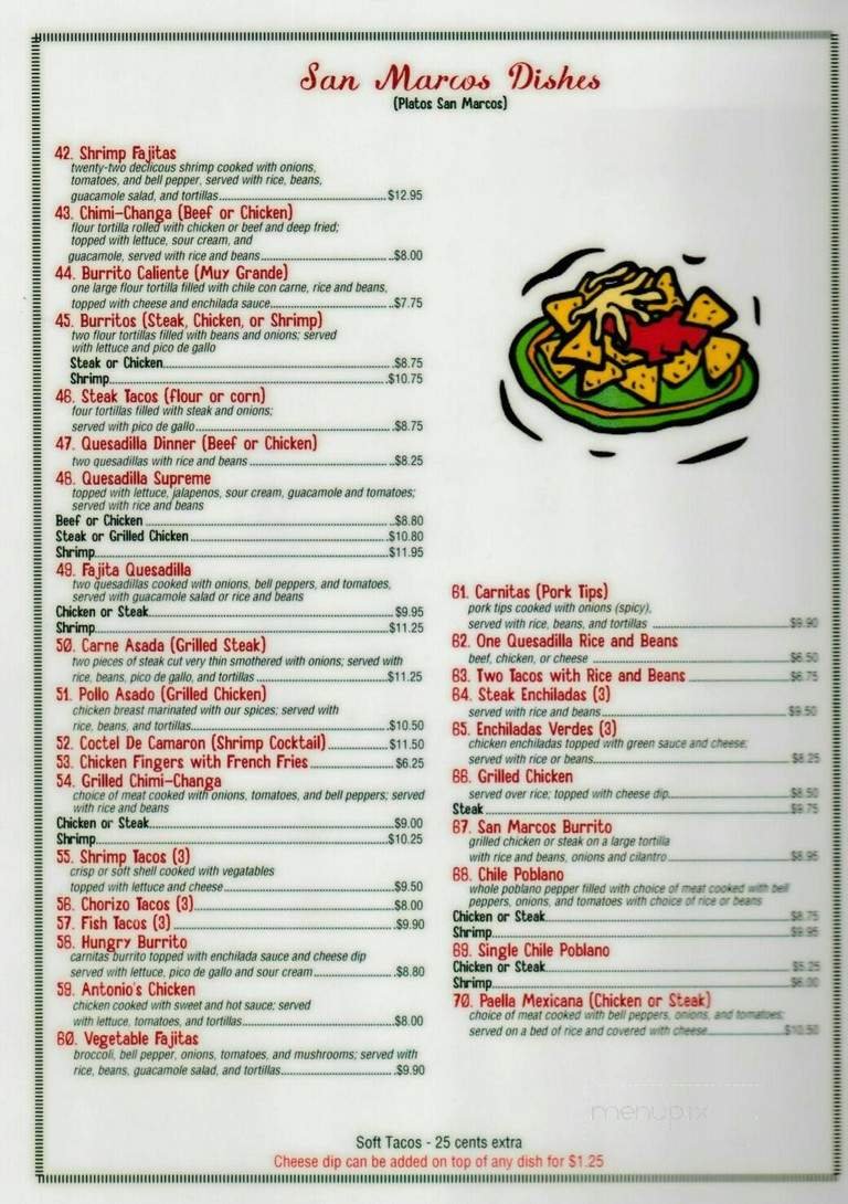 Menu page 2