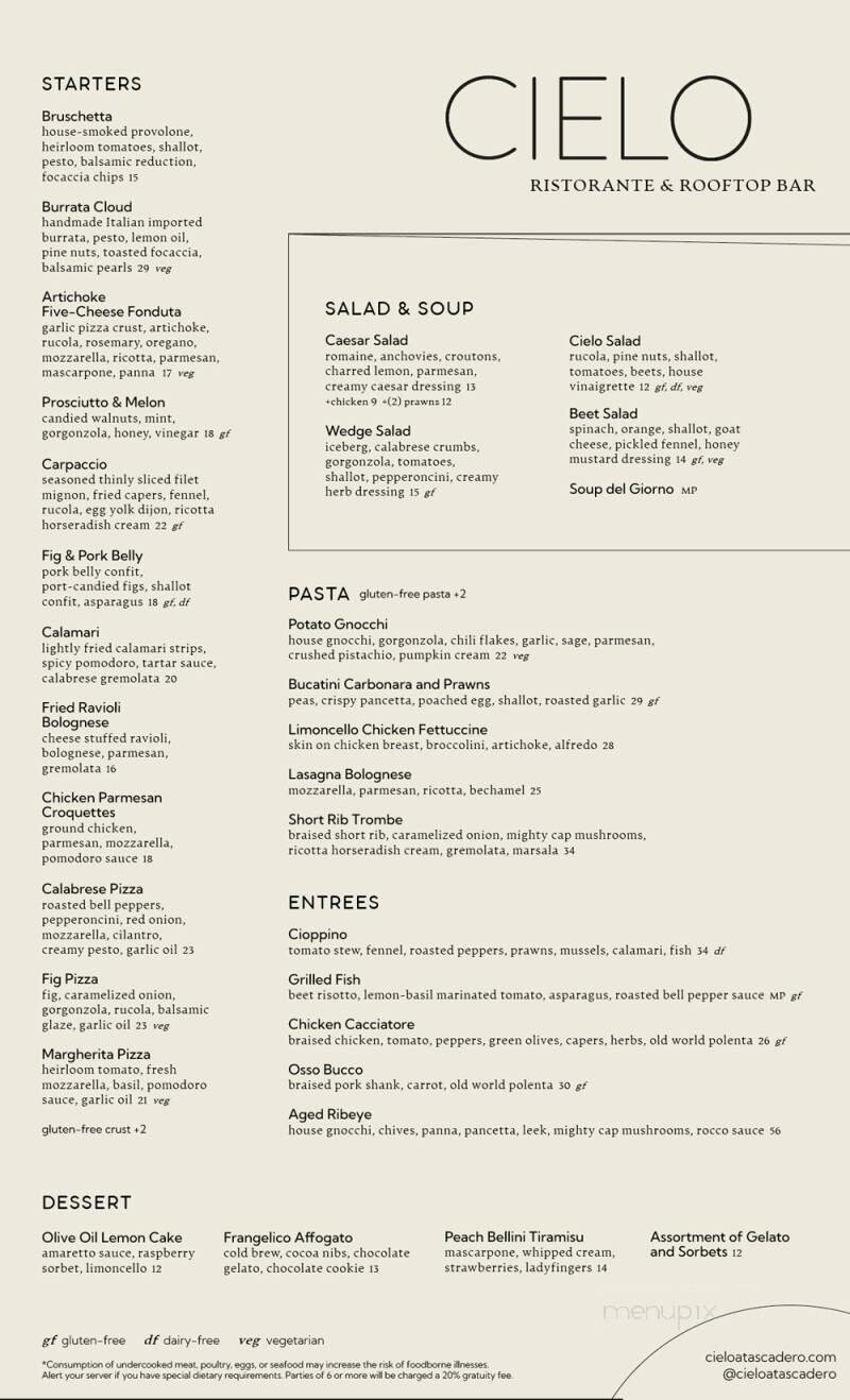 Menu page 1