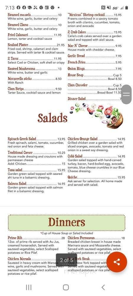 Menu page 1