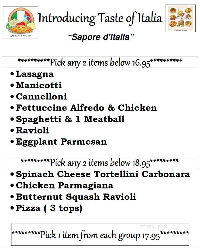 Menu page 1