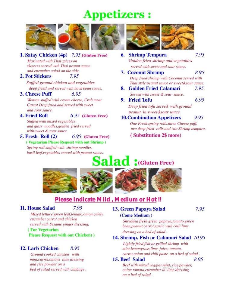 Menu page 1