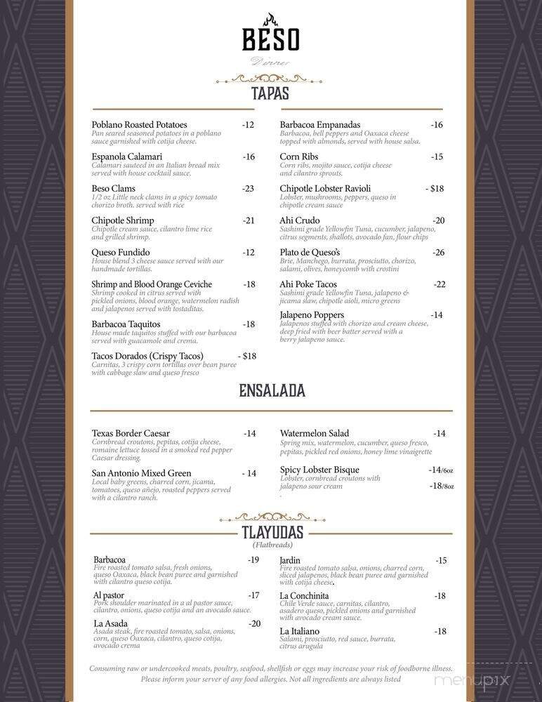 Menu page 1