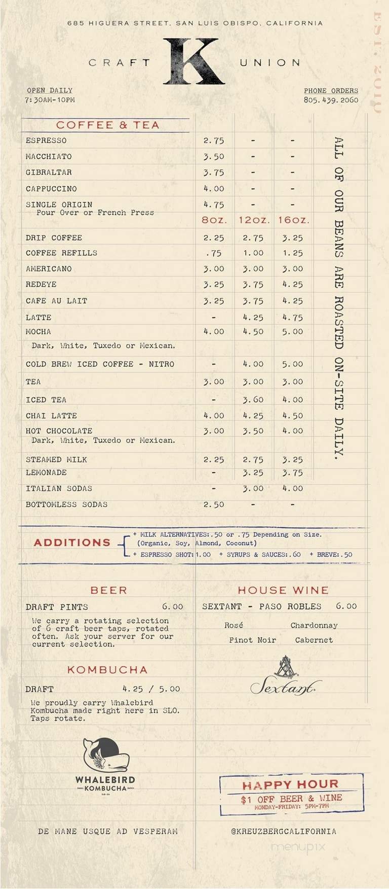 Menu page 2