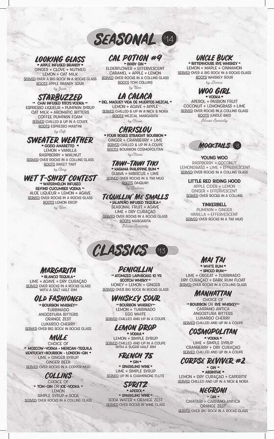 Menu page 1