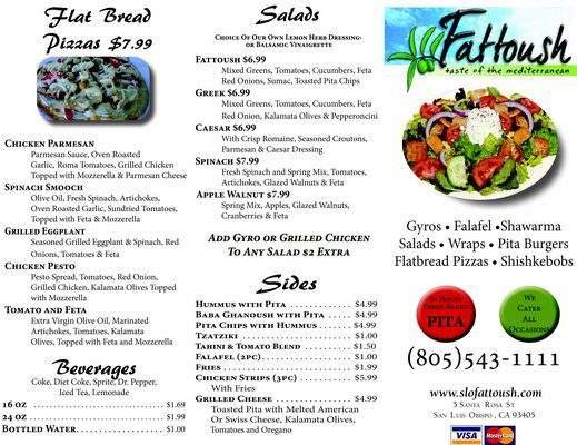 Menu page 2