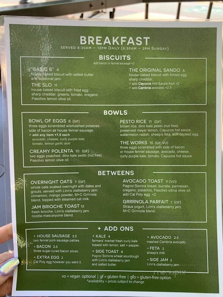 Menu page 2