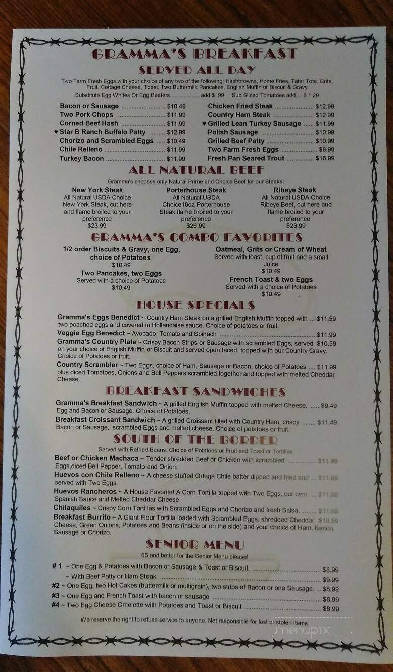Menu page 1