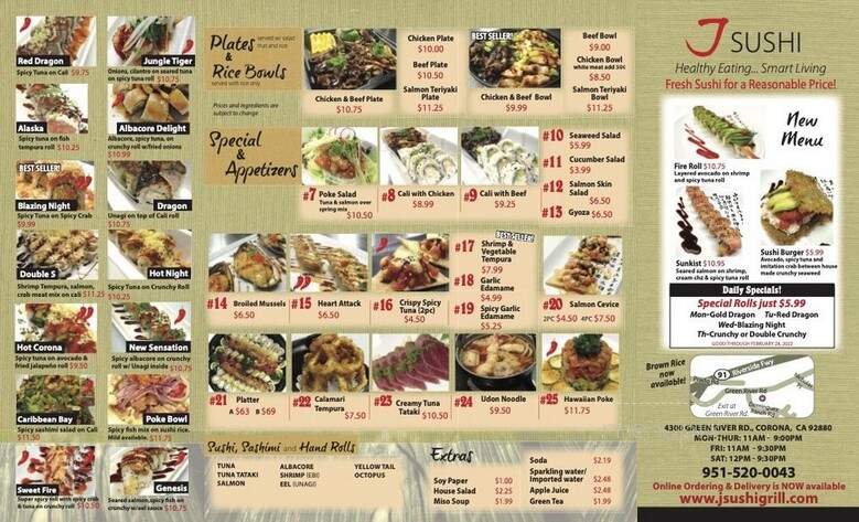 Menu page 1