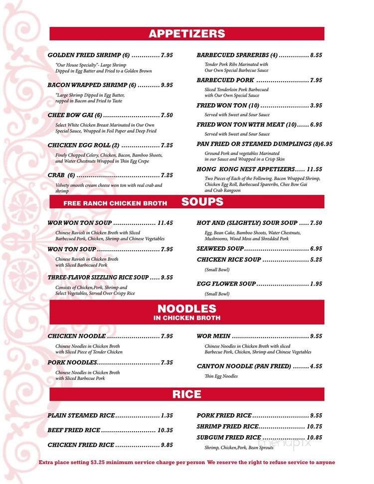Menu page 1