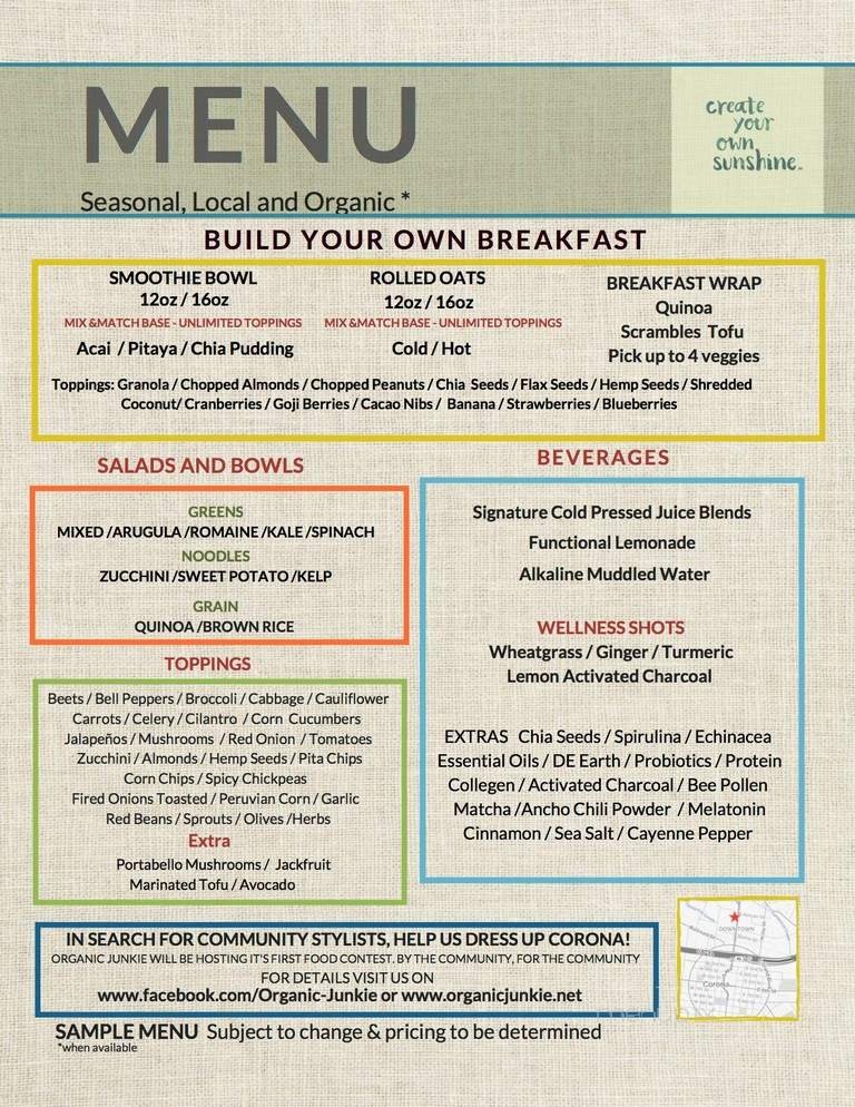 Menu page 1