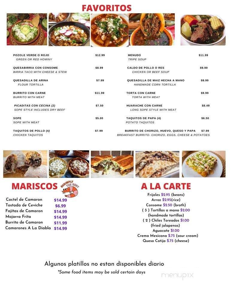 Menu page 2