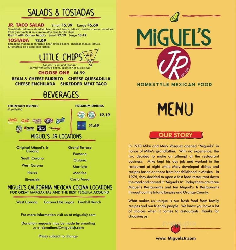 Menu page 1