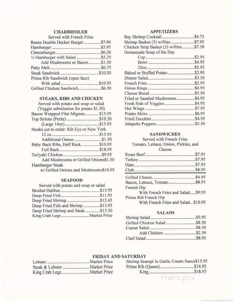 Menu page 1