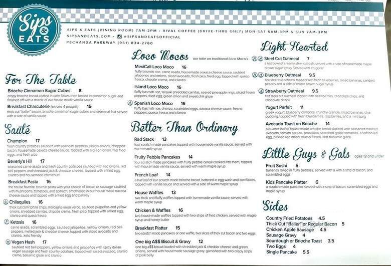 Menu page 2