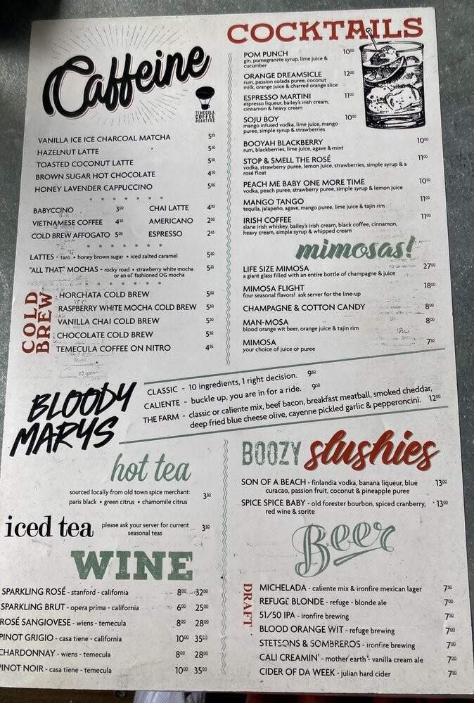 Menu page 1