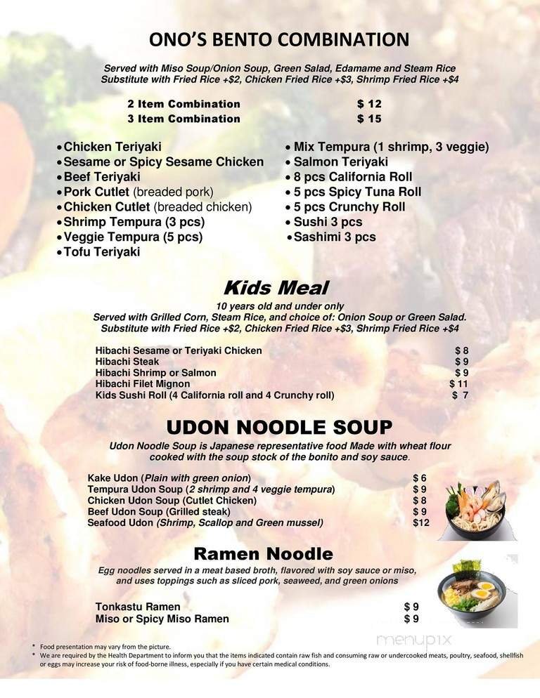Menu page 2