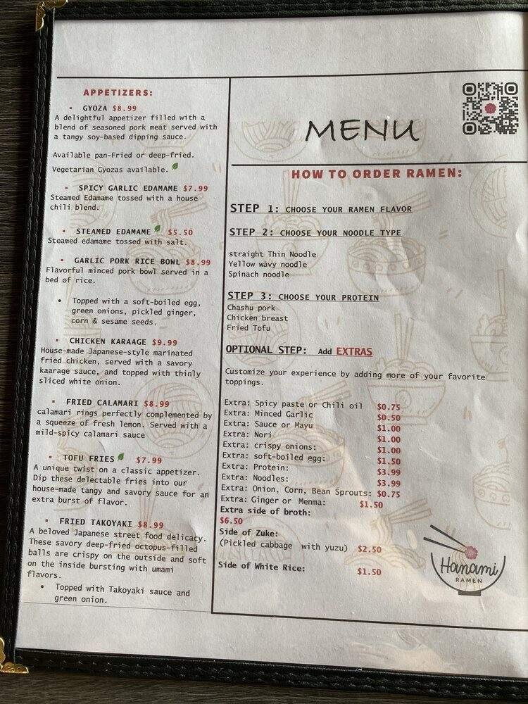Menu page 1