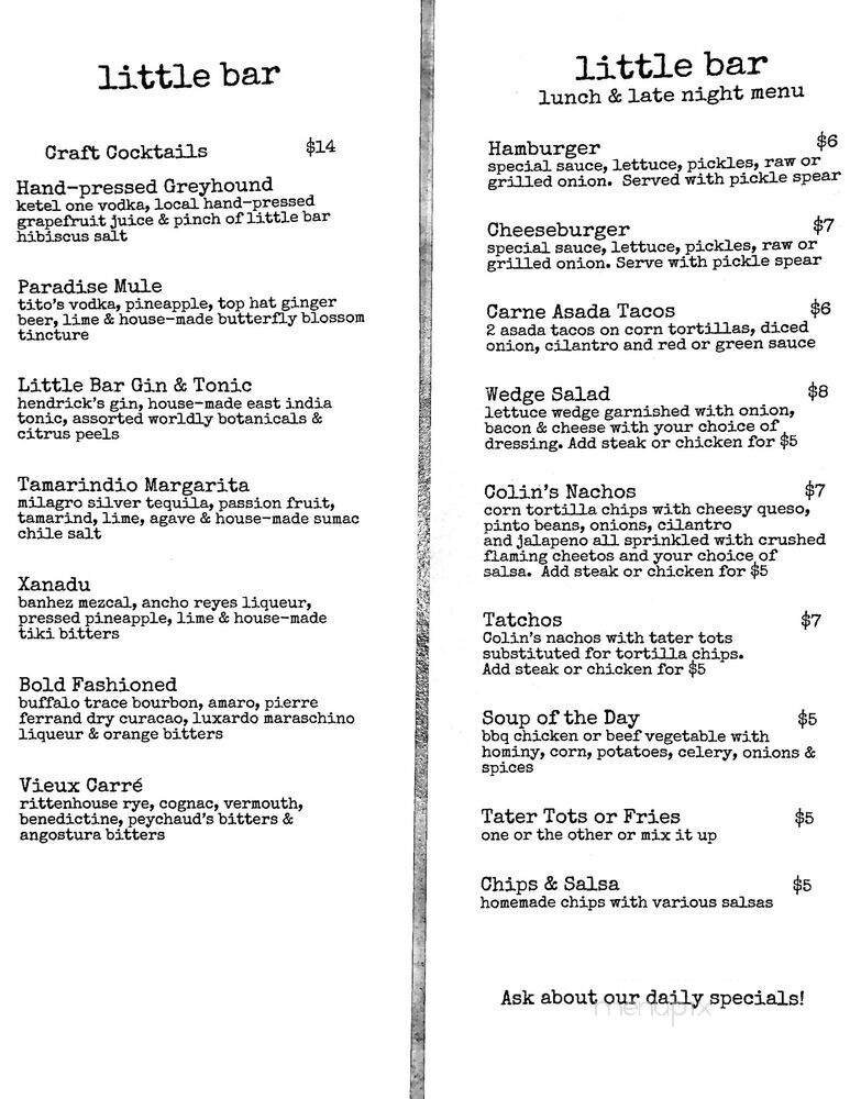 Menu page 3