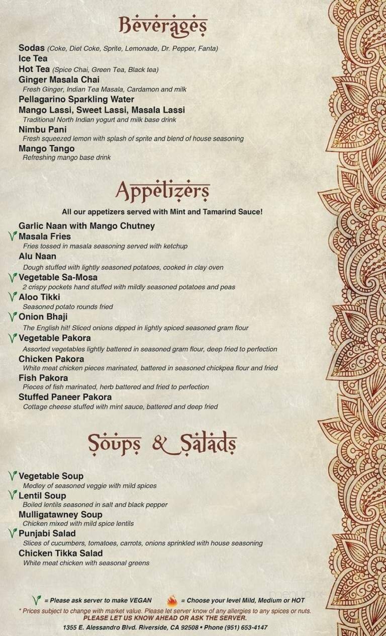 Menu page 1