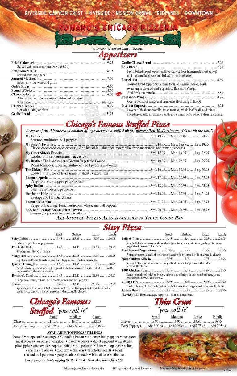 Menu page 1