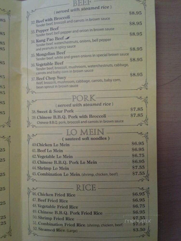 Menu page 1