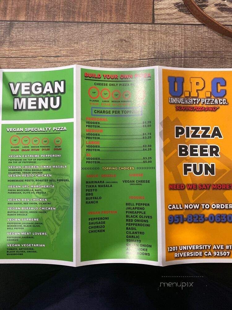 Menu page 1