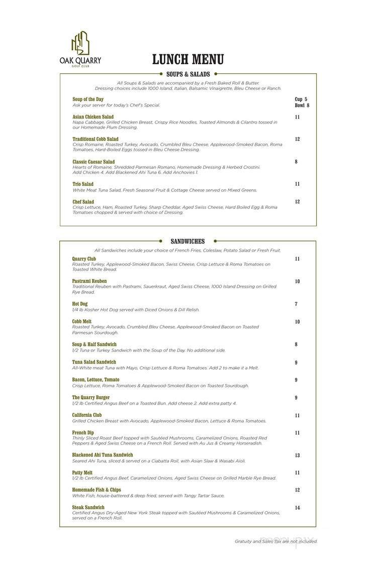 Menu page 1