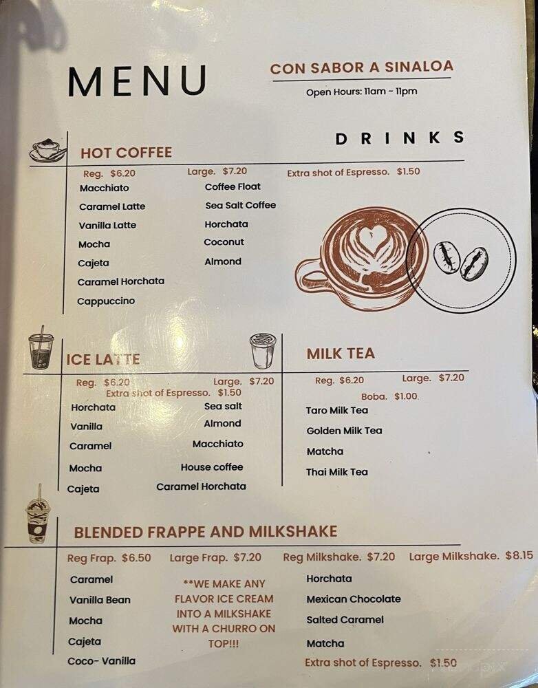 Menu page 1