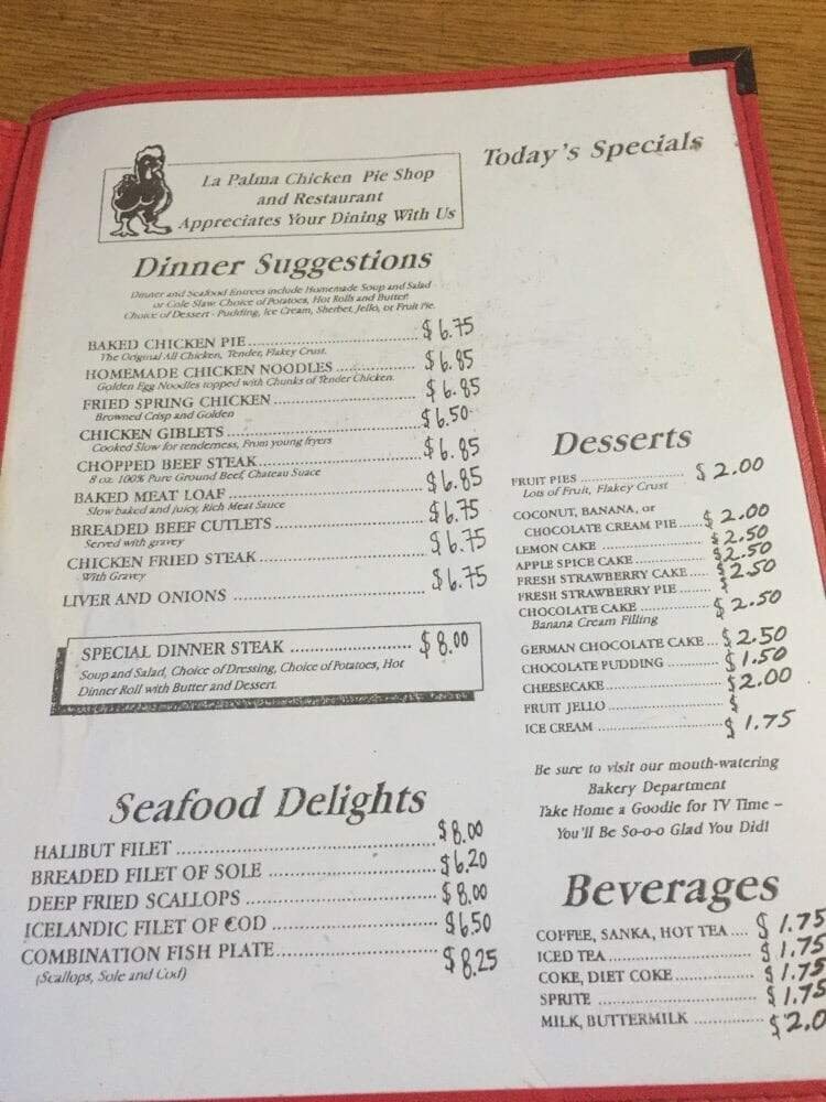 Menu page 1