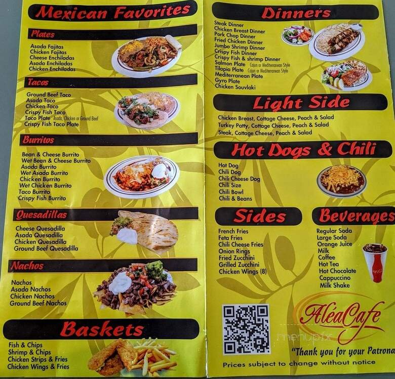 Menu page 1