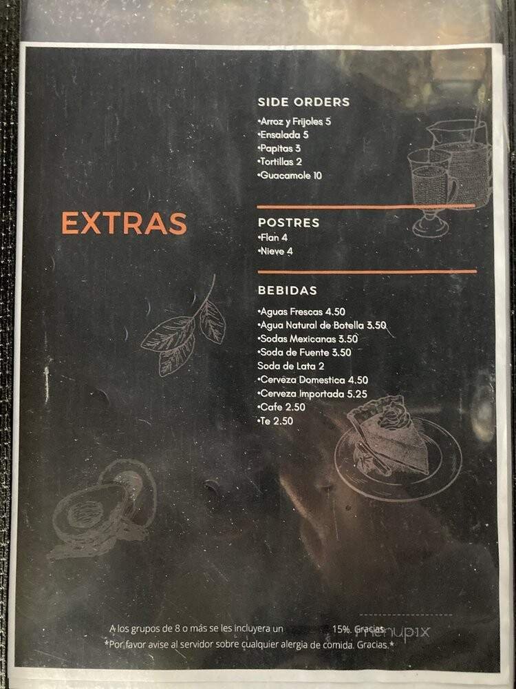 Menu page 1