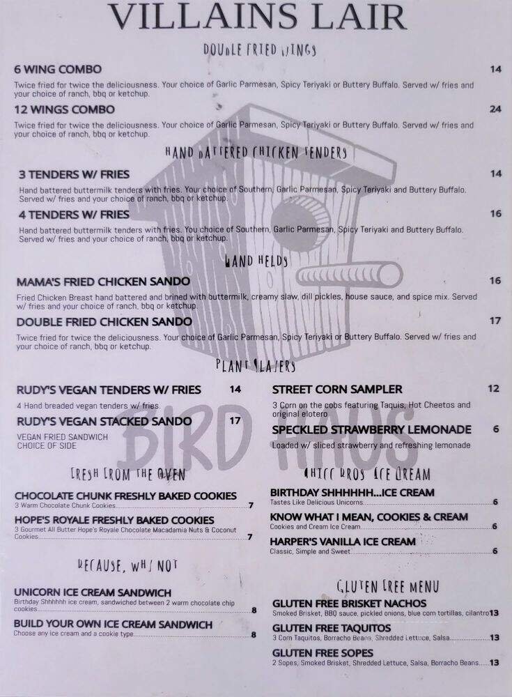Menu page 2