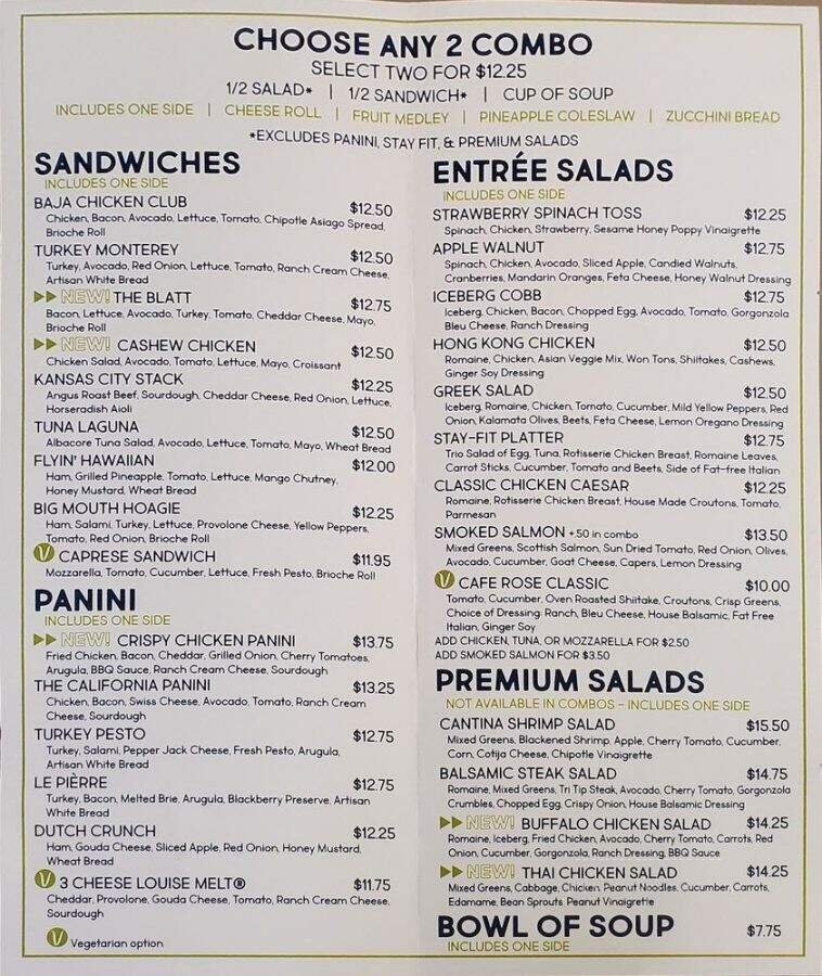 Menu page 1