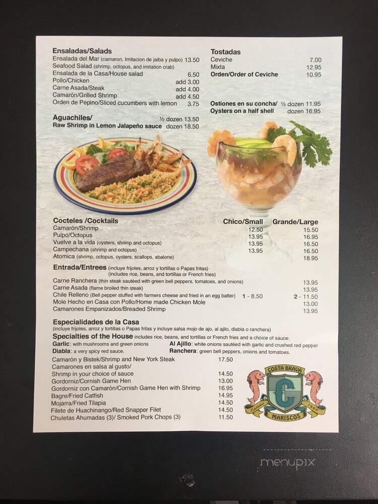 Menu page 1