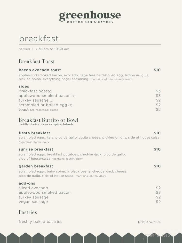 Menu page 1