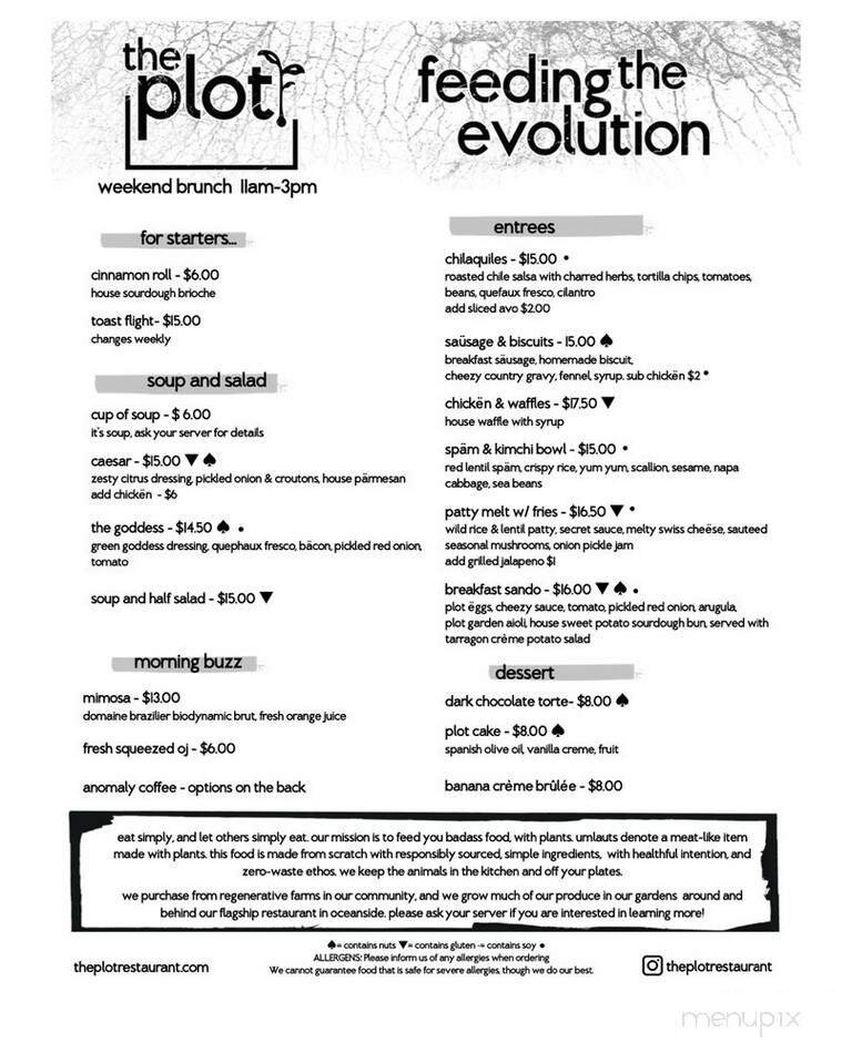Menu page 1