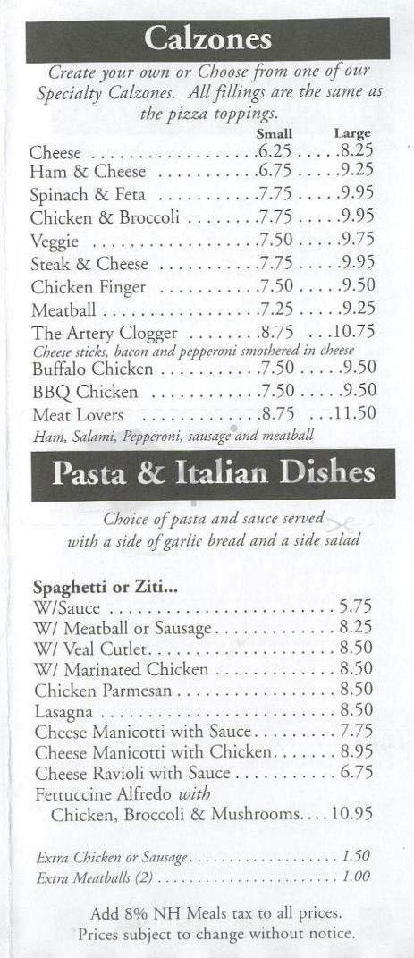 Menu page 3