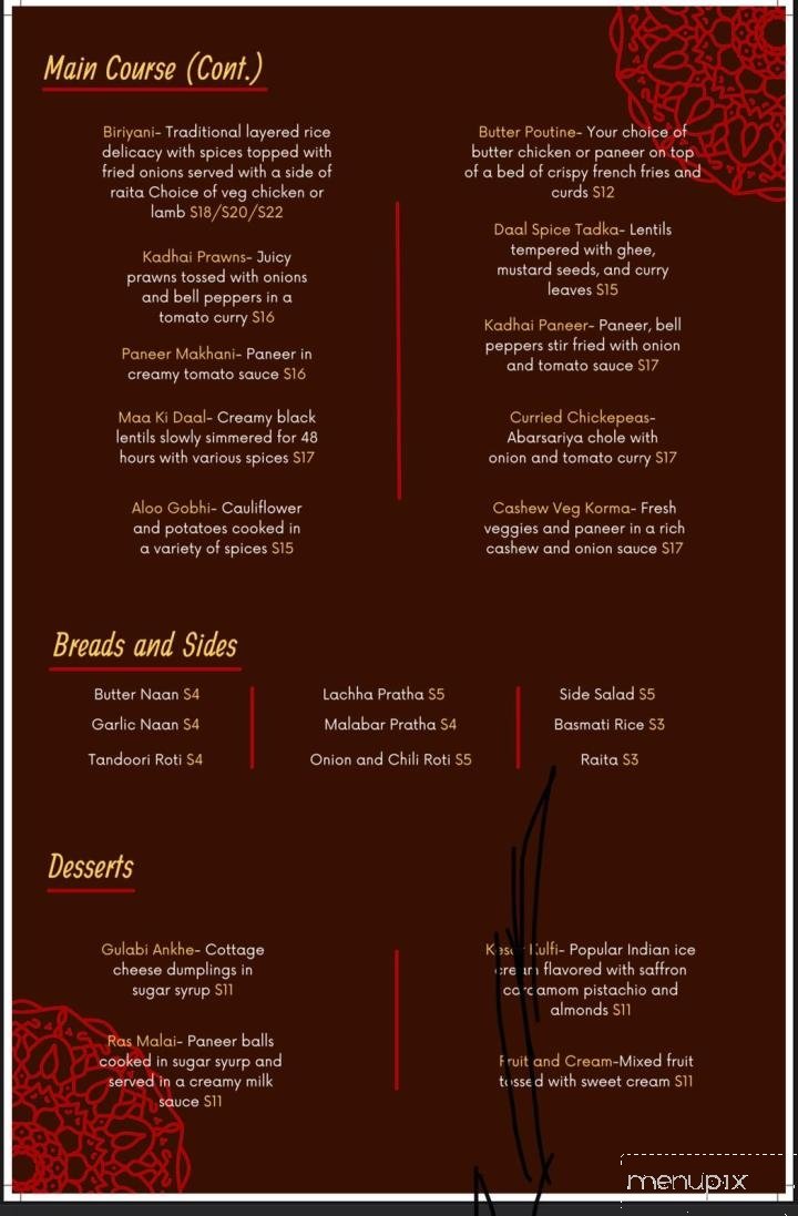 Menu page 2